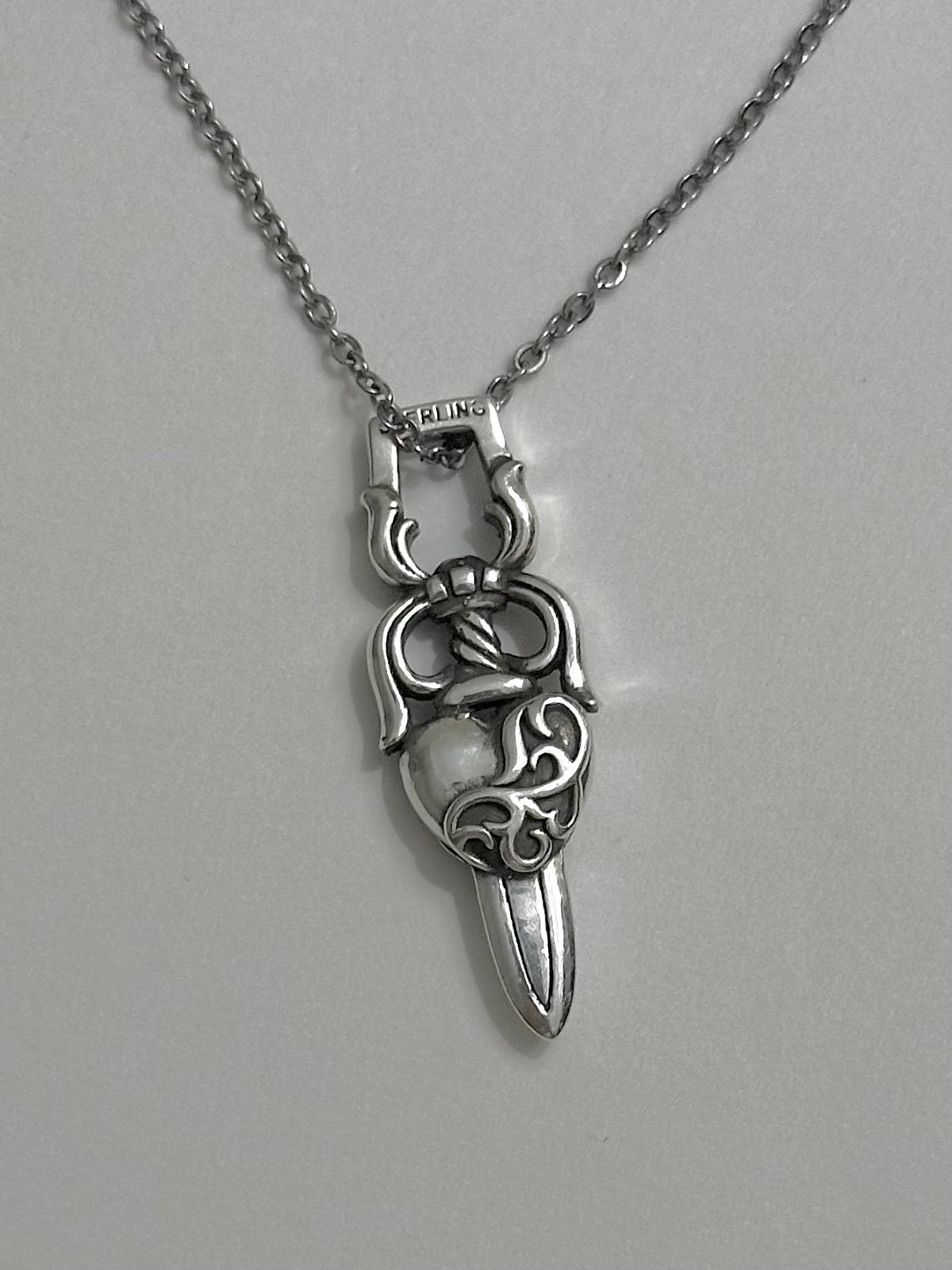 CHROME HEARTS Dagger Heart Pendant Charm