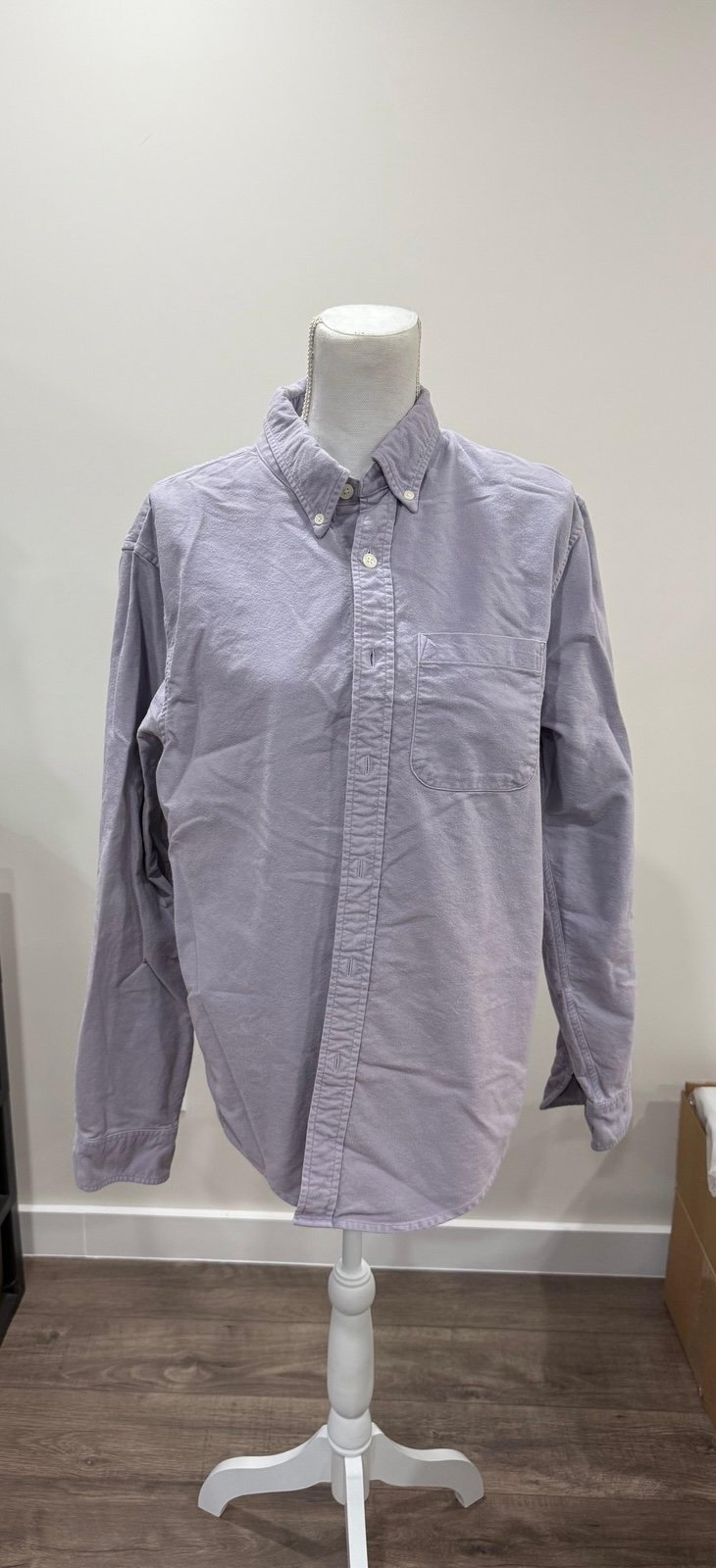 Abercrombie & Fitch Men's Lavender Button-Down Shirt with Chest Pocket  Size XL