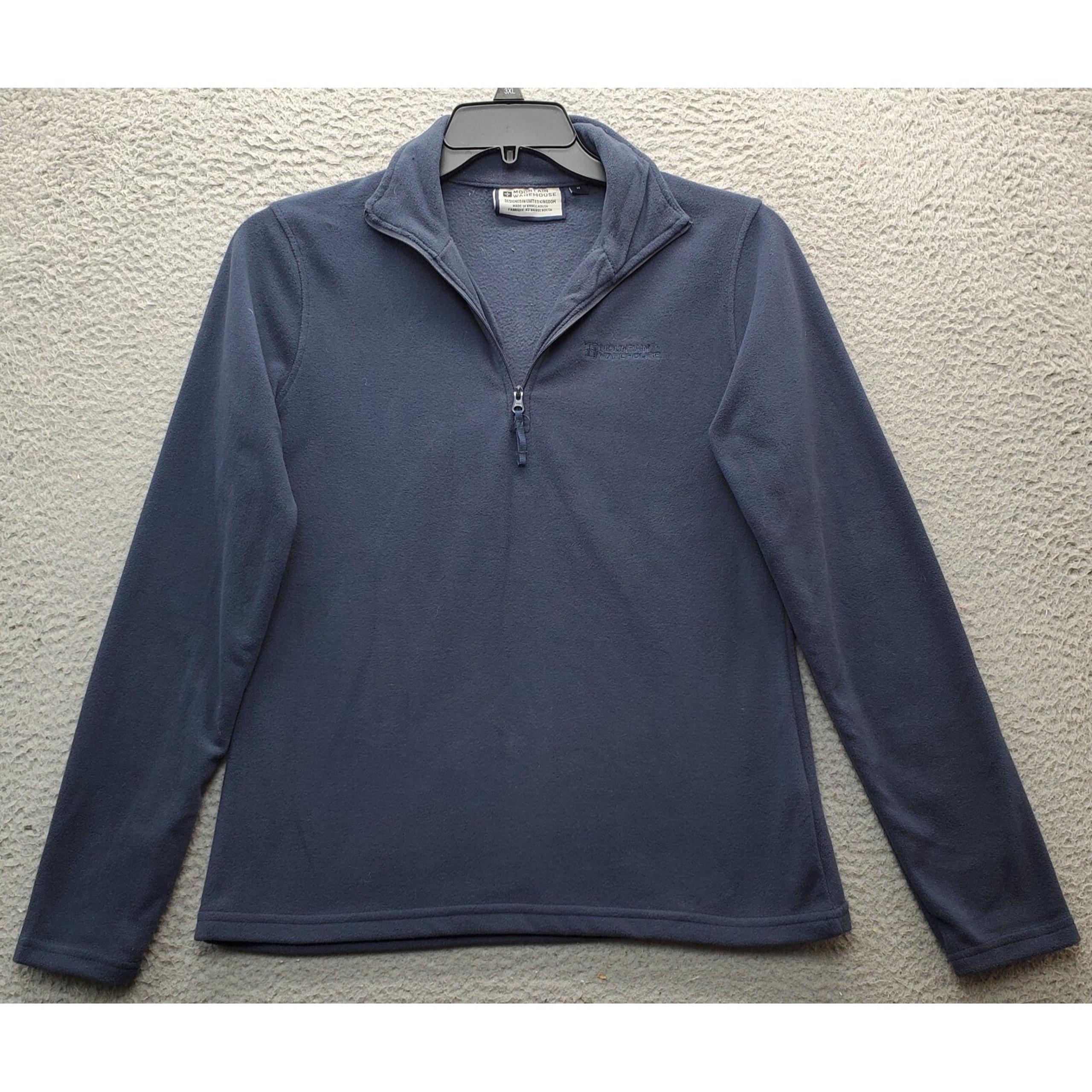 Mountain Warehouse Sweatshirt Womens Medium Navy Fleece Quarter Zip Pony Logo