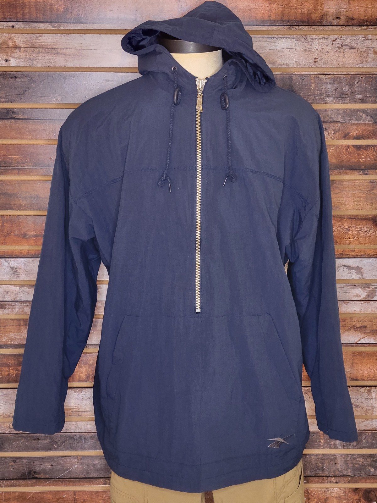 Vintage Reebok 1/2 Zip Pullover Windbreaker Size Large