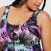 Torrid Rainbow Palm Print Wireless Long Zip-Front Swim Dress With Short 2X 18 20