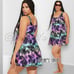 Torrid Rainbow Palm Print Wireless Long Zip-Front Swim Dress With Short 2X 18 20