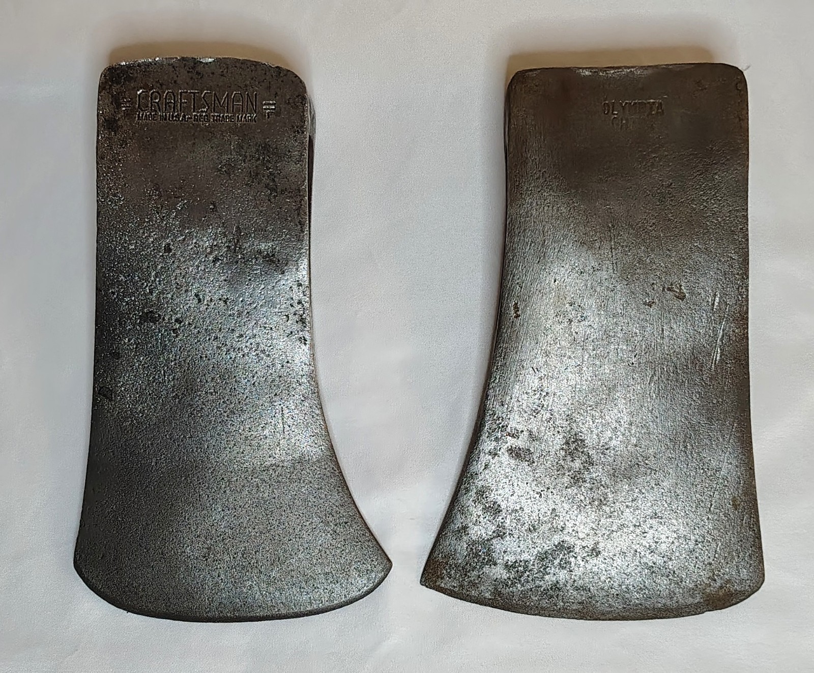 Vintage CRAFTSMAN & OLYMPIA 3 Pound Axe Heads Lot Of 2