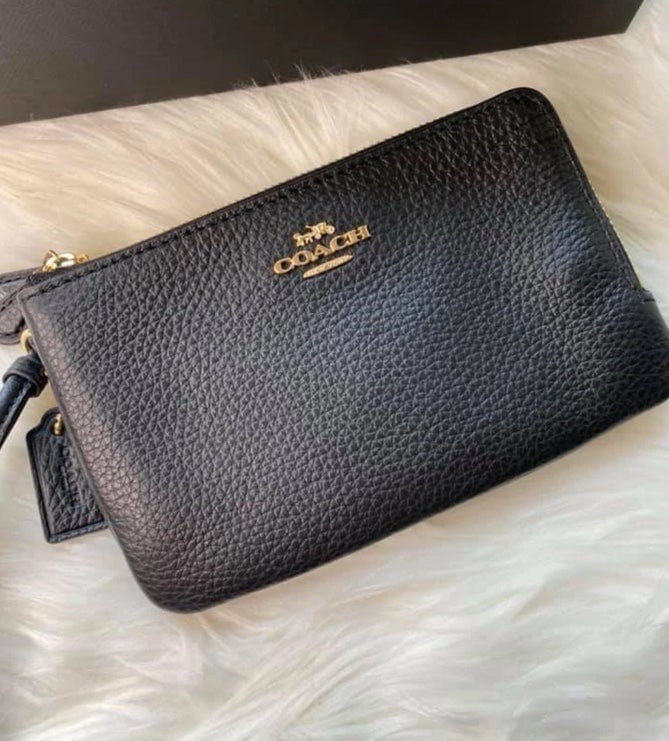 Coach Double Corner Zip Wristlet