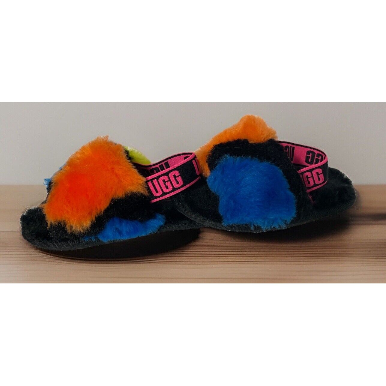 UGG Fluff Yeah Party Spots Slide Sandals Toddler Size 8