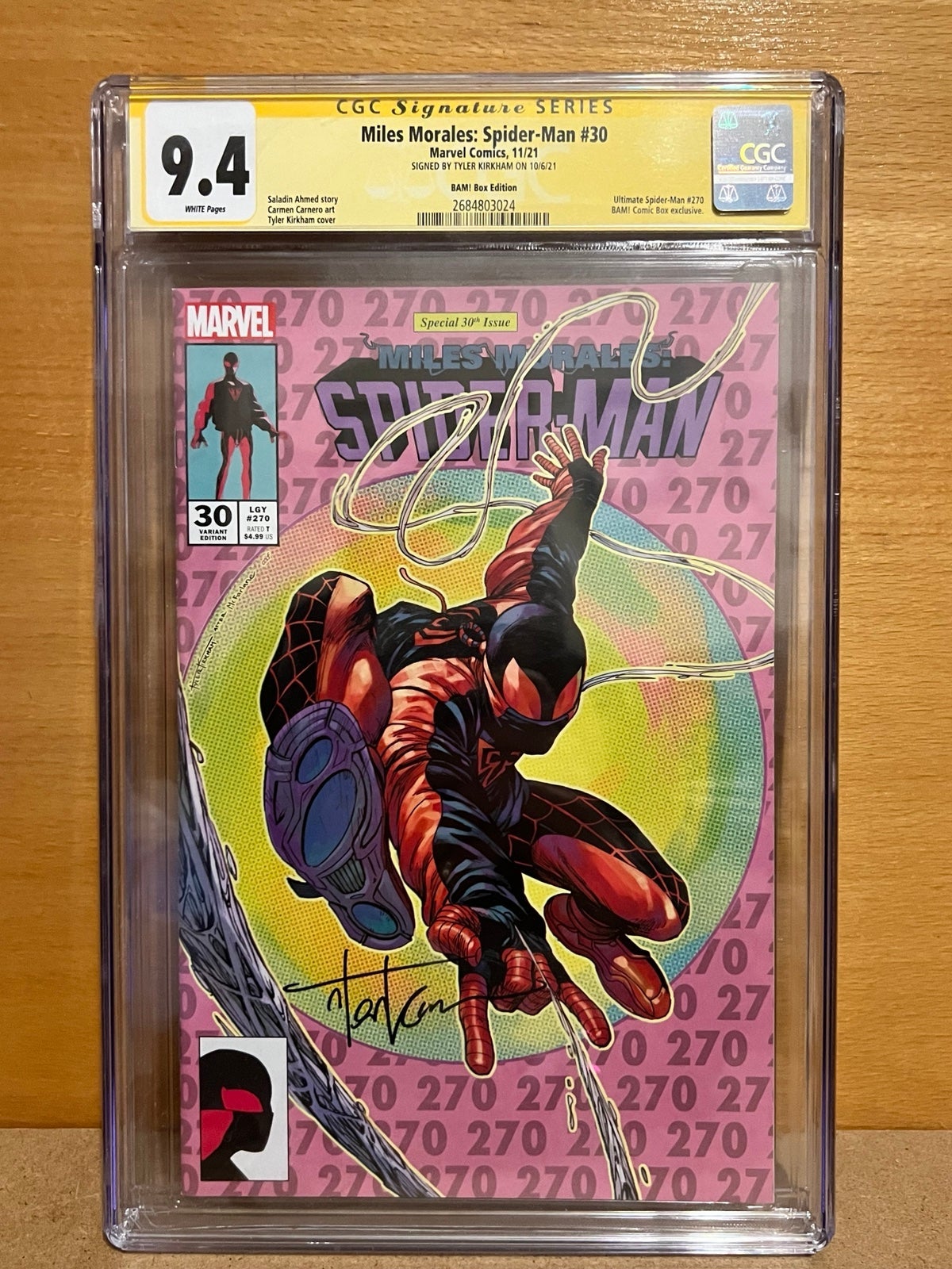 9.4 CGC Graded Autographed Miles Morales Comic