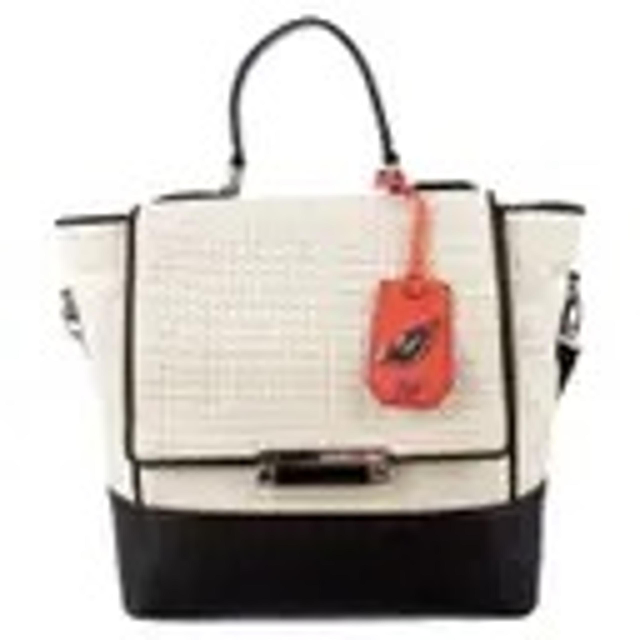 Diane von Furstenberg woven rattan satchel bag