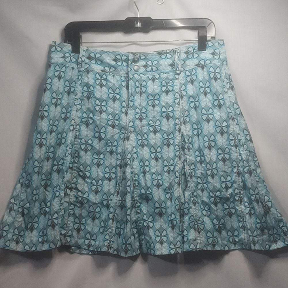 Athleta The Whatever skort butterfly geometric pattern size 8 back pockets