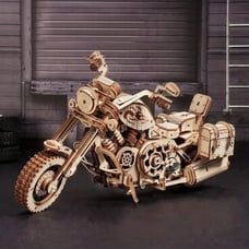 3D Cruise Motorcycle Wooden Building Block Kit