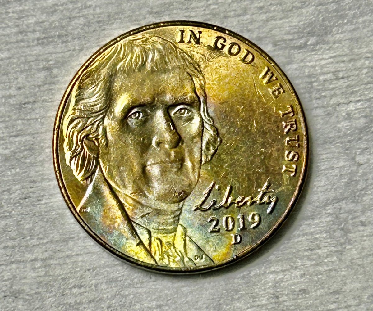 2019 D Jefferson Nickel TONED Full Step