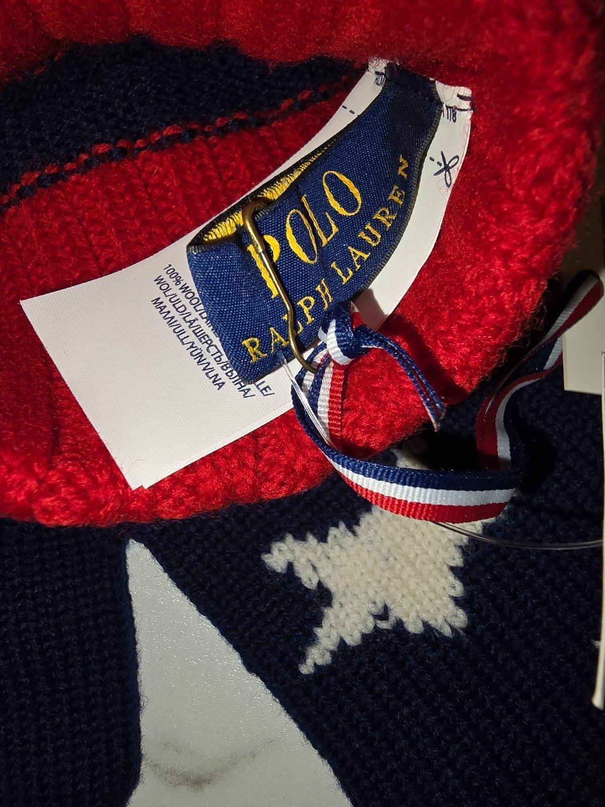 NWT Polo Ralph Lauren Team USA Olympics Gloves Knit Size M/L