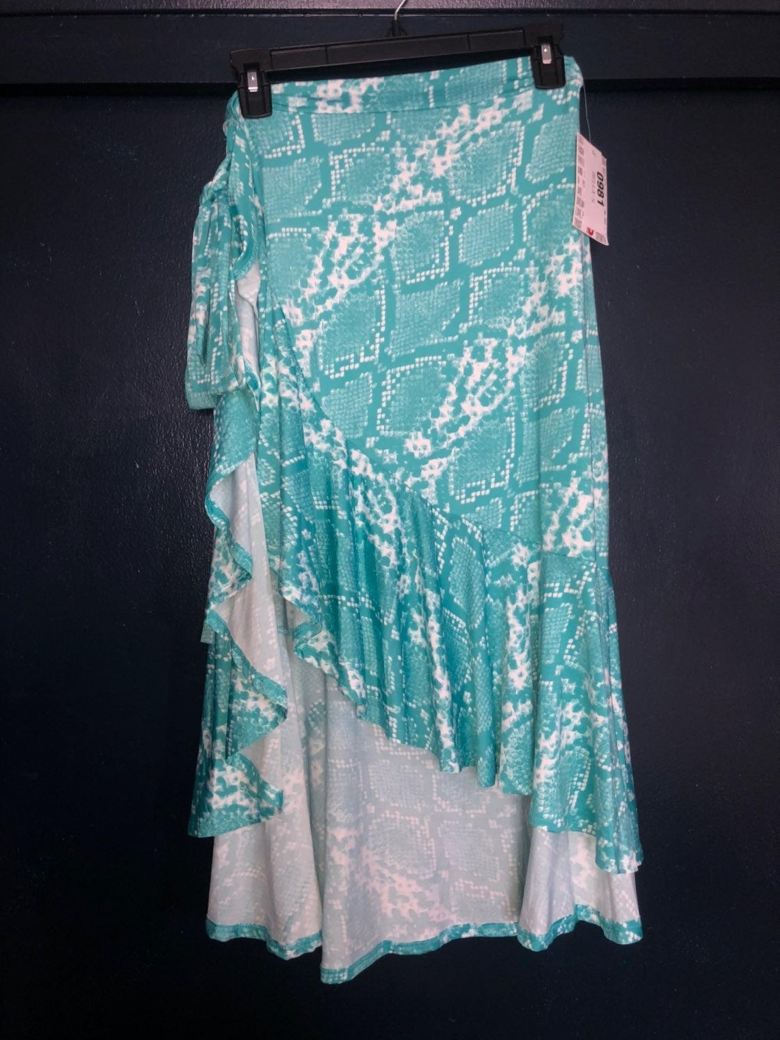 Lularoe Teal Snakeskin Bella Skirt