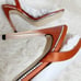 Good American Crystal Crush Stiletto Heels Orange NIB Size 11.5