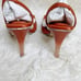 Good American Crystal Crush Stiletto Heels Orange NIB Size 11.5