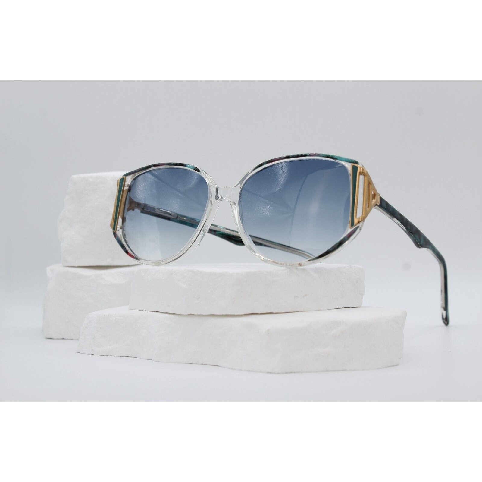 8.M. 423 Lauren Bacall Sunglasses - Green, 55-14-130