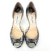 JIMMY CHOO Pewter Metallic Leather Open Toe Strap D'orsay Heel Sandals Sz 40