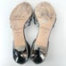 JIMMY CHOO Pewter Metallic Leather Open Toe Strap D'orsay Heel Sandals Sz 40