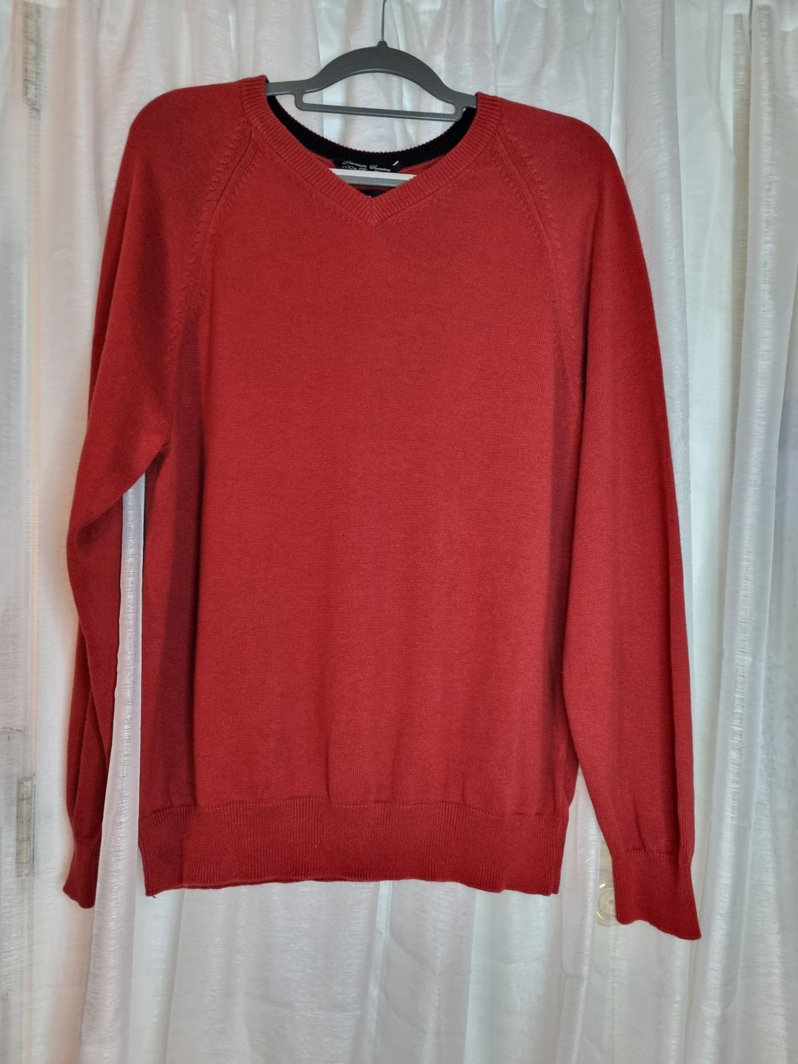 G.H Bass & CO Men's Size Large Maroon 100% Pima Cotton Sweater Pullover