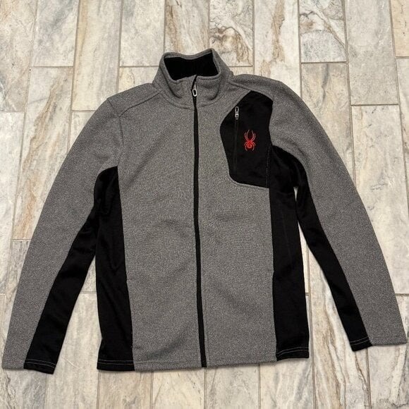 Spyder boys XL 18/20 gray/black fleece lined jacket MSRP 90 NEW!