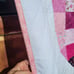 NEW! HANDMADE PATCHWORK PINK RIBBON CANCER, LAP, QUILT, PINKS, 40IN X 59.5 IN