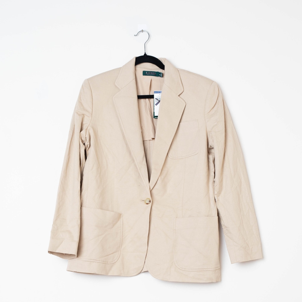 Women's Lauren Ralph Lauren Blazer Beige Khaki - Size 12 NWT