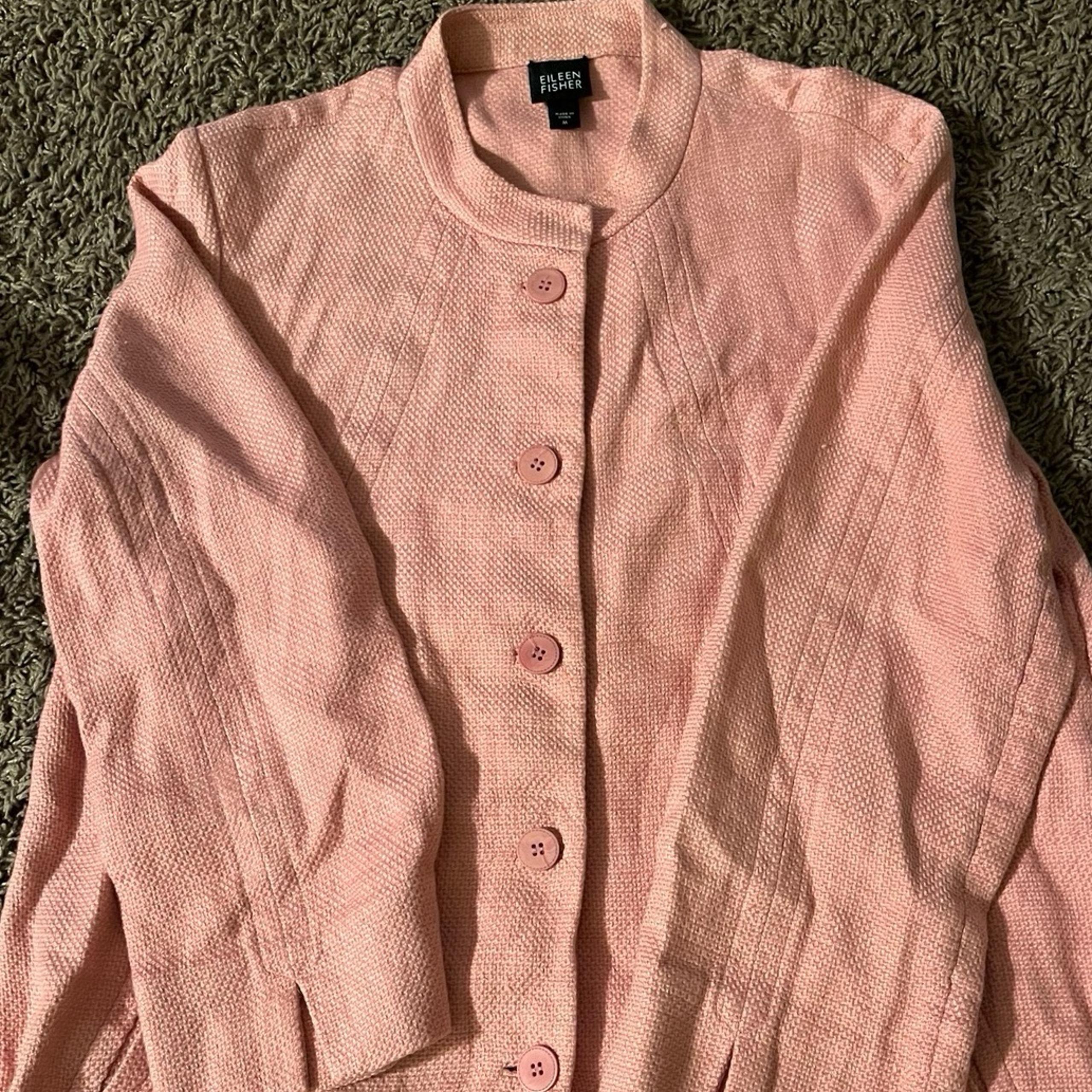 Women’s Eileen Fisher Sweater Cardigan Button Up Pink Size Medium