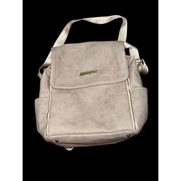 Petunia Pickle Bottom Boxy Backpack in Grey Matte Leatherette retails 200