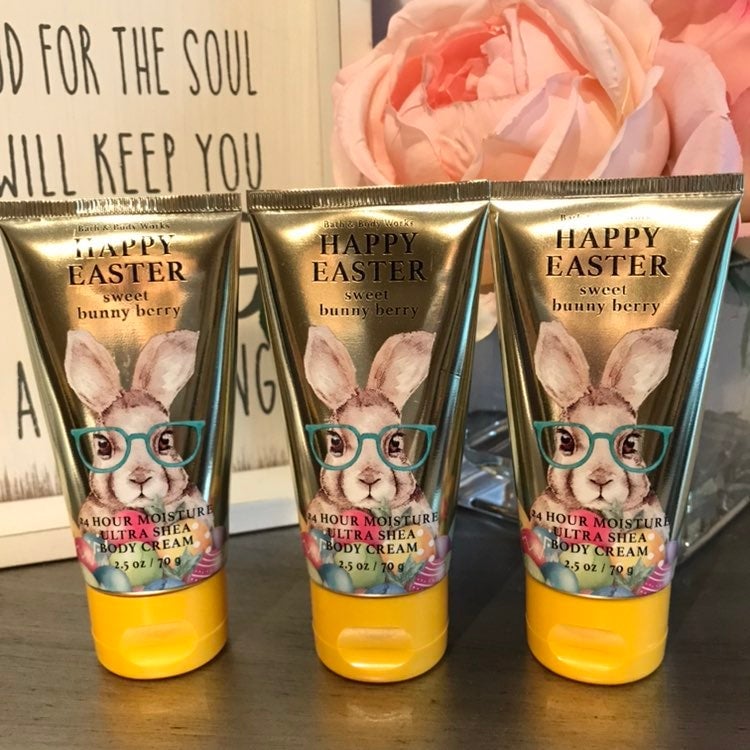 3x Bath and Body Works Happy Easter Bunny body creams Travel sizes