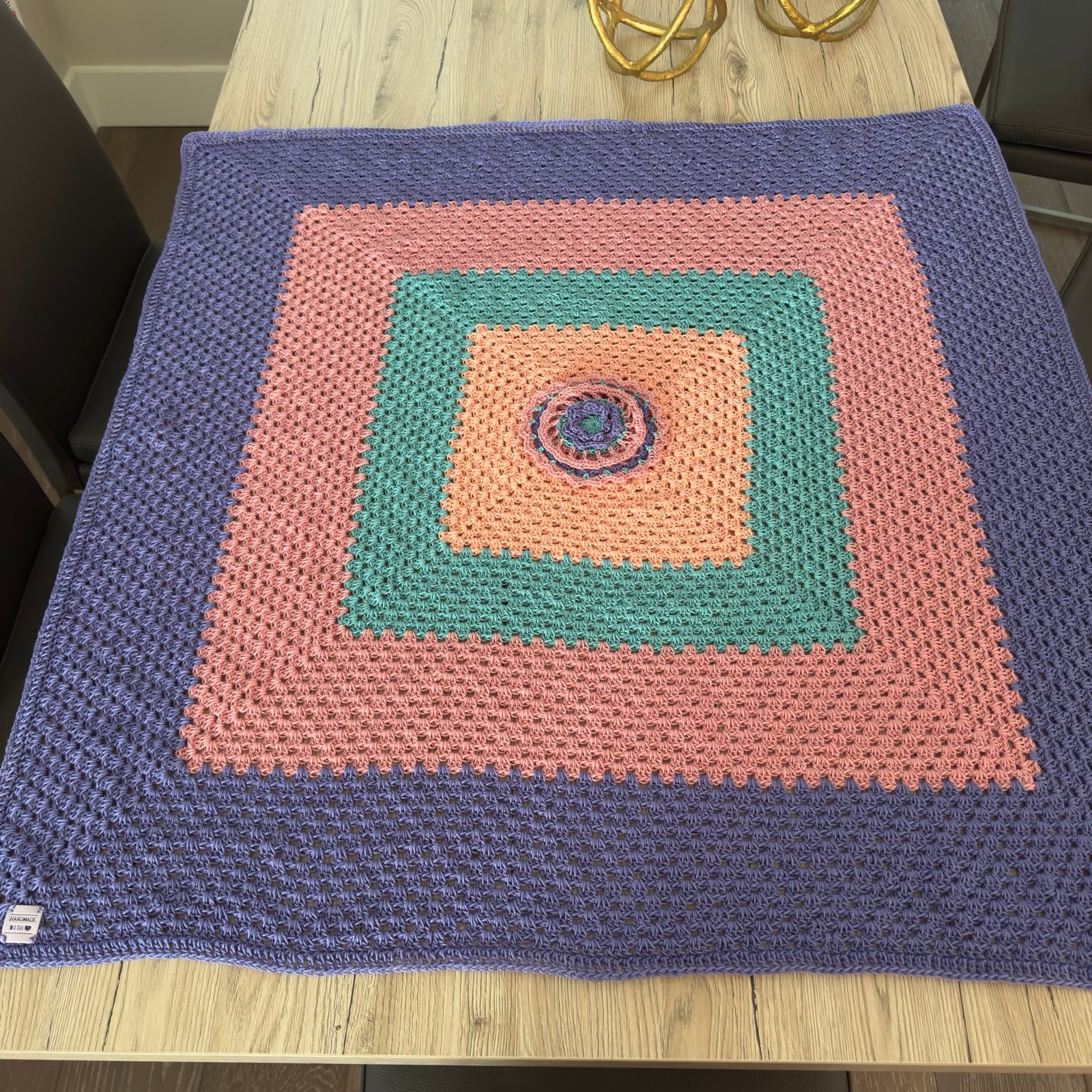 NWT Handmade Crochet Blanket for Baby or Gift