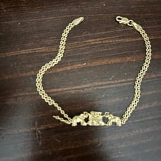 10k elephant link bracelet ! size 7.25 !