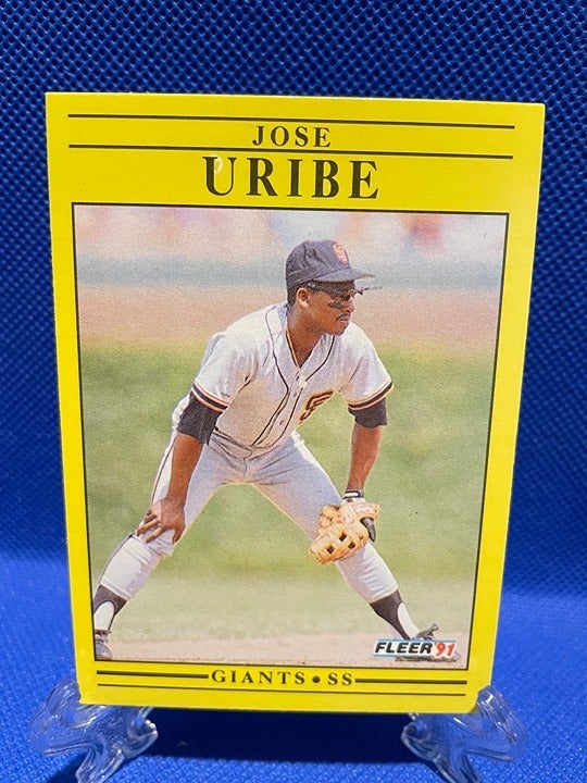Jose Uribe 275 1991 Fleer Baseball Error Card
