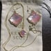 KS earring and necklace set in blush pin