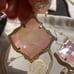KS earring and necklace set in blush pin