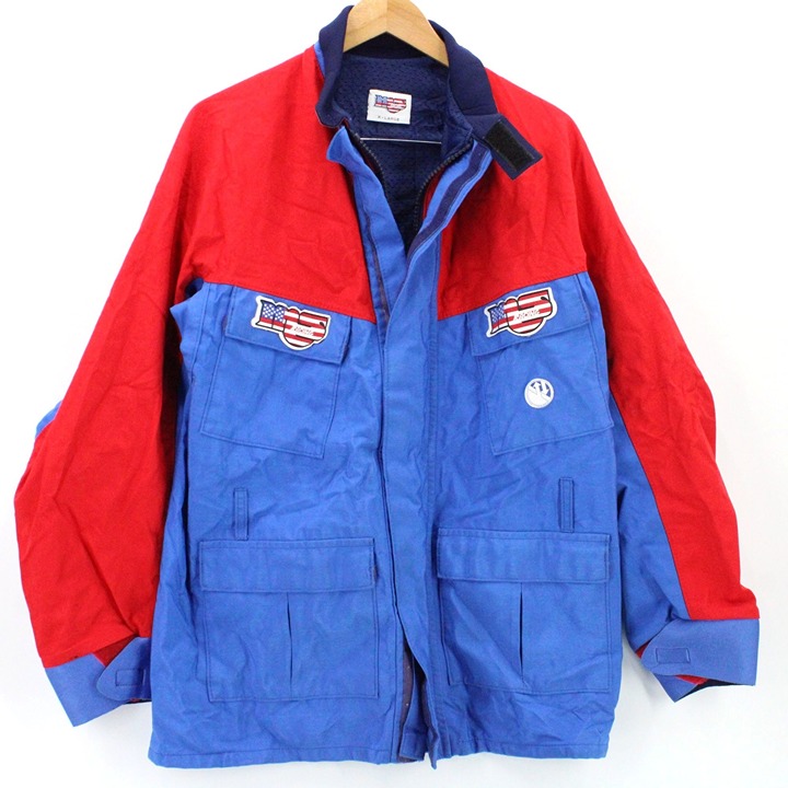 Vintage MS Racing Gore-Tex Jacket Mens Blue & Red Full Zip Racing USA 90s XL
