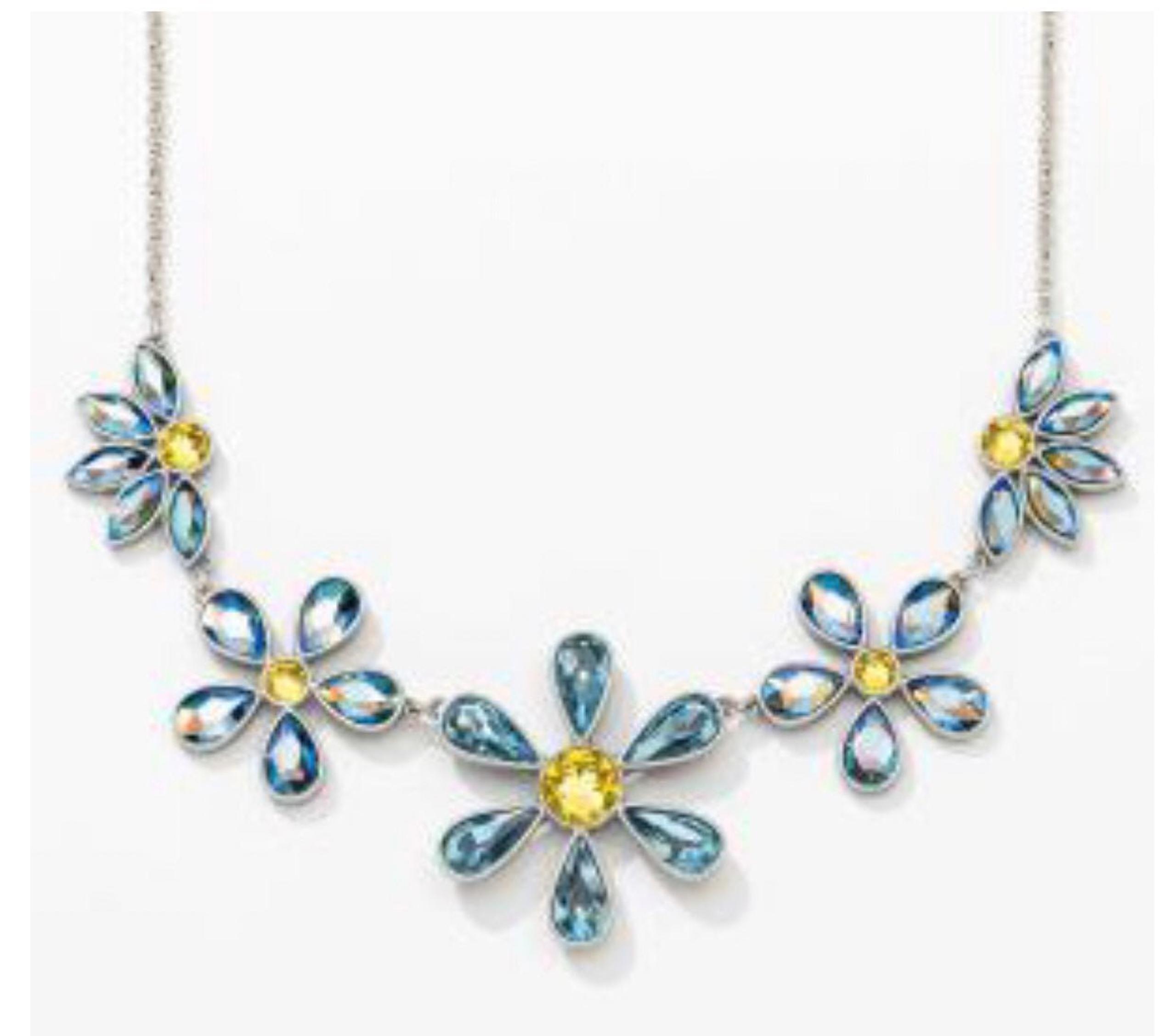 Touchstone Crystal by Swarovvski FRESH AS A DAISY necklace BNIB