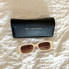 COS X Linda Farrow Sunglasses in White