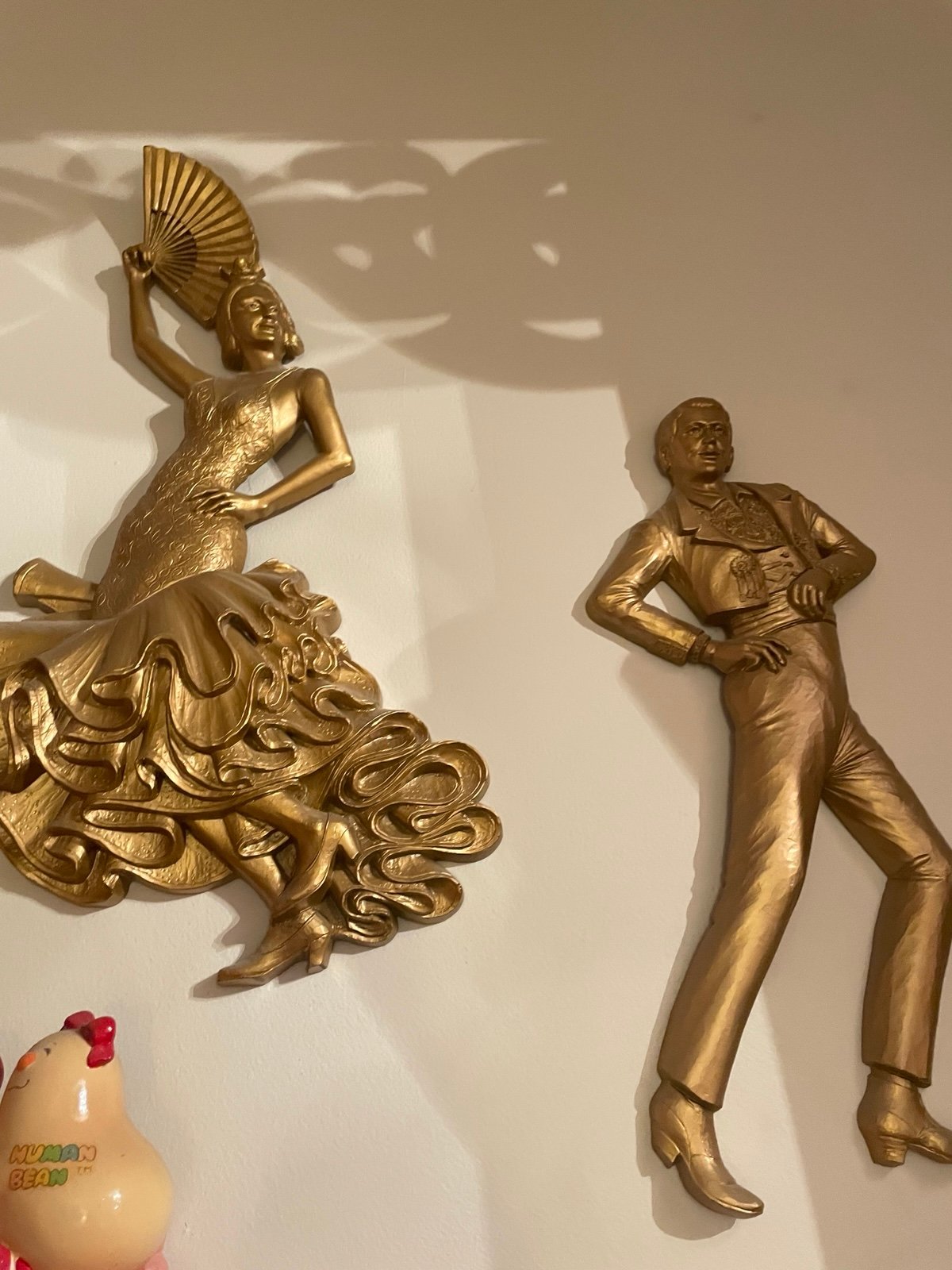Bundle of Dancing Dolls & Matching Gold Wall Decor