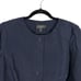 Talbots Woman Size 12W Blazer Jacket Silk Cotton Blend Lined Navy Blue BRAND NEW