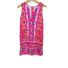 Lilly Pulitzer Carlotta Pink Rock House Stretch Shift Mini Dress Women’s Sz 0
