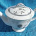 Noritake Rosamor 3 Cup Tea Pot 5851 White Floral Roses Silver Accent