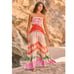 NWT Maaji Rainbow Dye Natasha Long Maxi Strapless Smocked Dress Sz. S