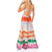 NWT Maaji Rainbow Dye Natasha Long Maxi Strapless Smocked Dress Sz. S