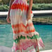 NWT Maaji Rainbow Dye Natasha Long Maxi Strapless Smocked Dress Sz. S