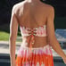 NWT Maaji Rainbow Dye Natasha Long Maxi Strapless Smocked Dress Sz. S