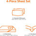 Lightweight Super Soft Easy Care Microfiber 4 Piece Bed Sheet Set full