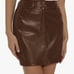 Women’s High Waisted Lether Skirt with Pockets