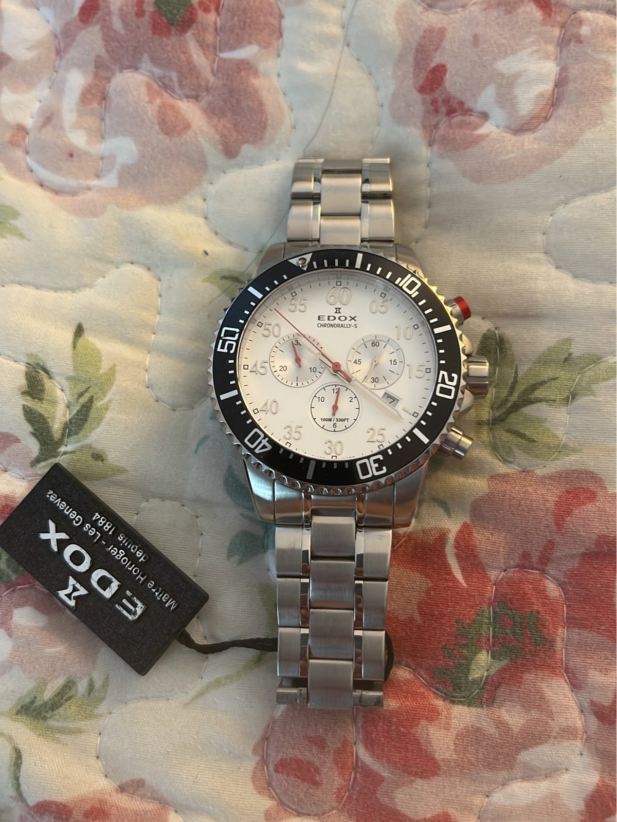Edox chronorally Swiss made chronograph