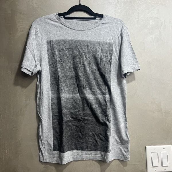 Allsaints Avant Garde Gray Rectangle Graphic Tee Large NEW