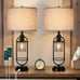 Set Of 2 Black Metal 29” 2-Light Table Lamps w/USB Slots
