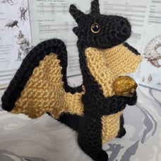 Dice Dragon Handmade Crocheted for Tabletop Gaming Dice